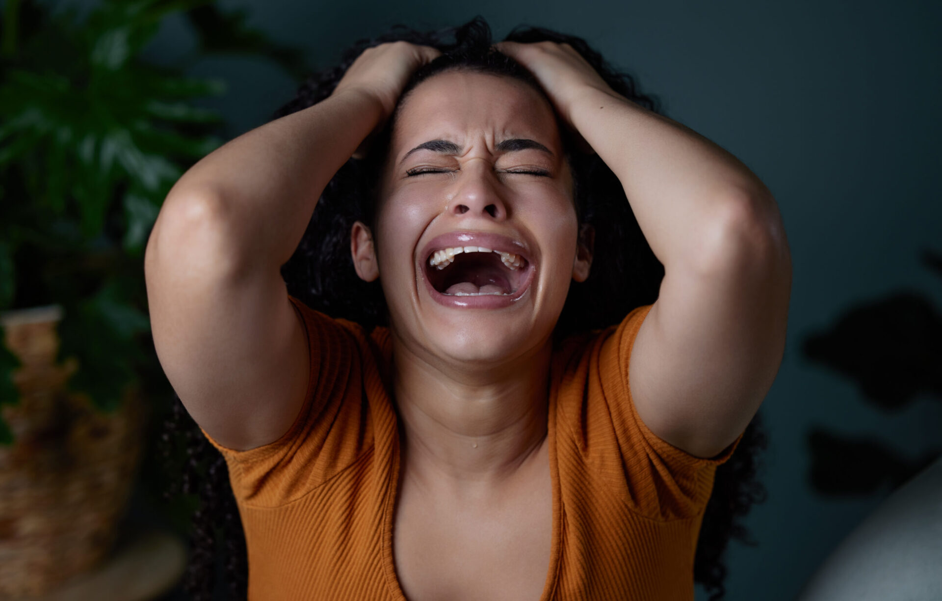 This is a shot of a young woman feeling frustrated, unhappy and unfulfilled
